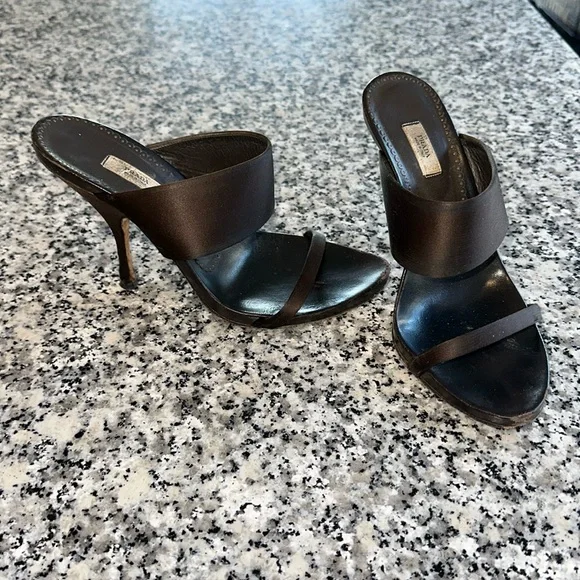 Prada | Shoes | Prada Vintage Mules Size 375 | Poshmark